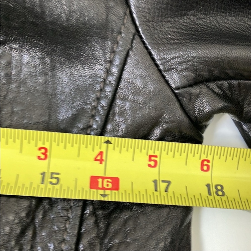 Marc New York Black Leather Zip-Front Jacket Moto - Picture 9 of 12